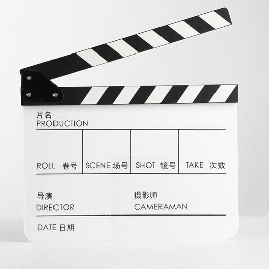 Wooden Director Board Shooting Video Movie City Scene Record Board Photography Props, Style: With Chinese Small White - Wooden Props by buy2fix | Online Shopping UK | buy2fix
