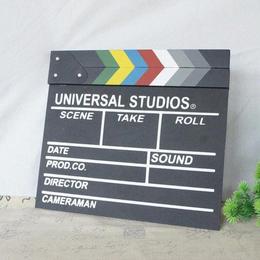 Wooden Director Board Shooting Video Movie City Scene Record Board Photography Props, Style: Colorful Large Black - Wooden Props by buy2fix | Online Shopping UK | buy2fix