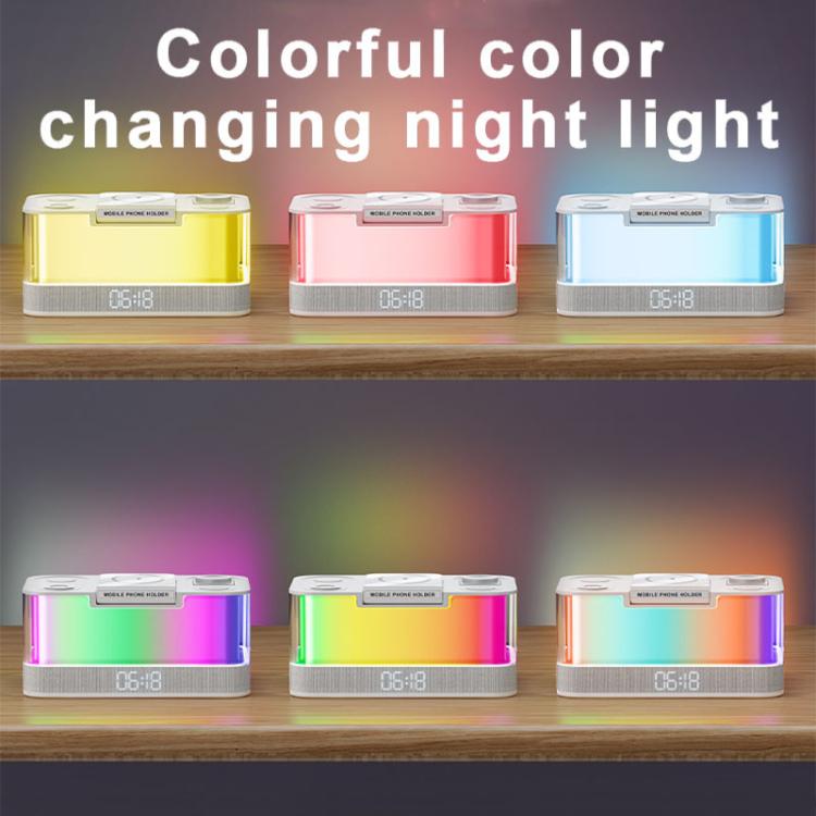 R8 Cell Phone Earphone Watch 3 In 1 Multi-Function Wireless Magnetic Charger(White) - Wireless Charger by buy2fix | Online Shopping UK | buy2fix