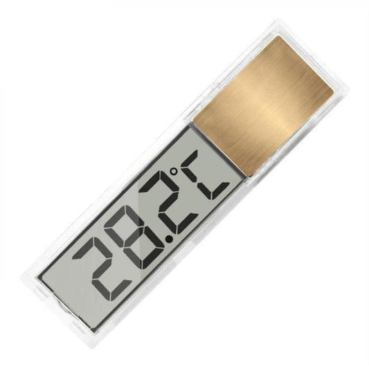 LK-50 Digital Wireless Aquarium Thermometer External LCD Transparent Electronic Water Temperature Meter(Gold) - Thermometer by buy2fix | Online Shopping UK | buy2fix