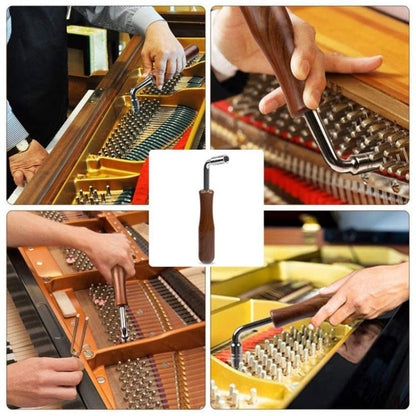 Piano Tuning Tool Set Tuning Stop Tape Wrench Musical Instrument Accessories, Style: Black 8pcs / Set - Keyboard Accessories by buy2fix | Online Shopping UK | buy2fix