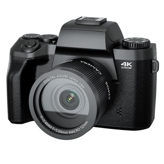 FSD-W5 4-Inch Touch Screen WiFi Transmission 4K HD Digital Camera Student Photo SLR(Black)