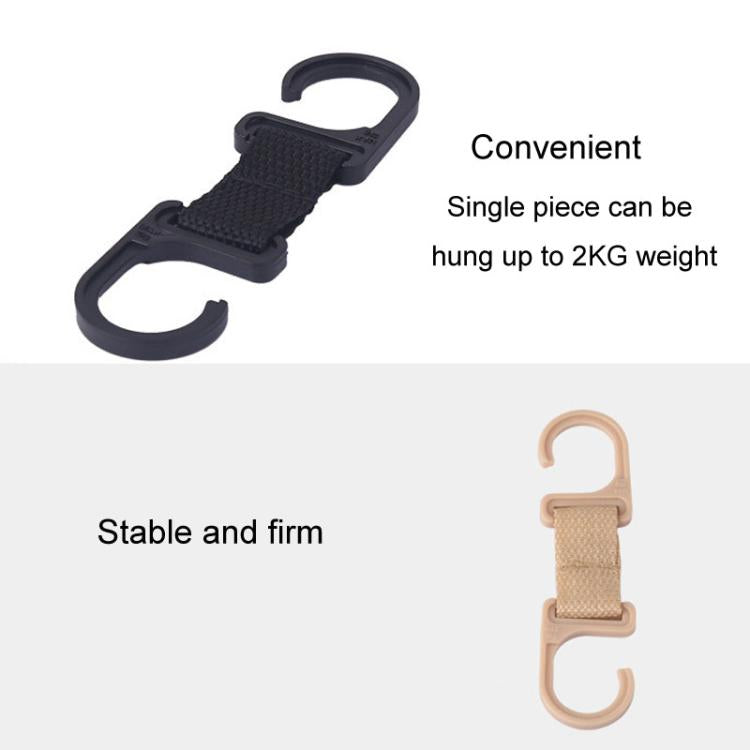 4pcs / Set Car Seatback Headrest Hooks Hidden Anti-Knock Car Rear Seat Organizer Hangers(Beige) - Auto Fastener & Clips by buy2fix | Online Shopping UK | buy2fix