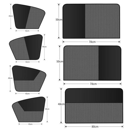 Universal Magnetic Car Sunshade Double Splicing Design Breathable Car Curtains, Style: Horizontal Splicing Rear - Sound & Heat Insulation Cotton by buy2fix | Online Shopping UK | buy2fix