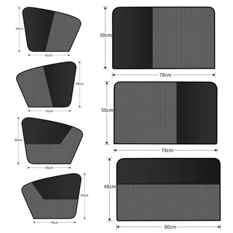 Universal Magnetic Car Sunshade Double Splicing Design Breathable Car Curtains, Style: Vertical Splicing Passenger - Sound & Heat Insulation Cotton by buy2fix | Online Shopping UK | buy2fix