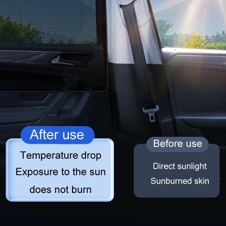 Universal Magnetic Car Sunshade Double Splicing Design Breathable Car Curtains, Style: Vertical Splicing Passenger - Sound & Heat Insulation Cotton by buy2fix | Online Shopping UK | buy2fix