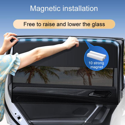 Universal Magnetic Car Sunshade Double Splicing Design Breathable Car Curtains, Style: Horizontal Splicing Rear - Sound & Heat Insulation Cotton by buy2fix | Online Shopping UK | buy2fix