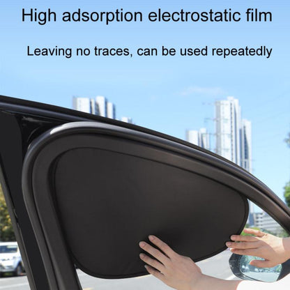 1pair Car Quick Installation Static Film Adsorption Opaque Window Sunshade, Style: Front(Black) - Window Foils & Solar Protection by buy2fix | Online Shopping UK | buy2fix
