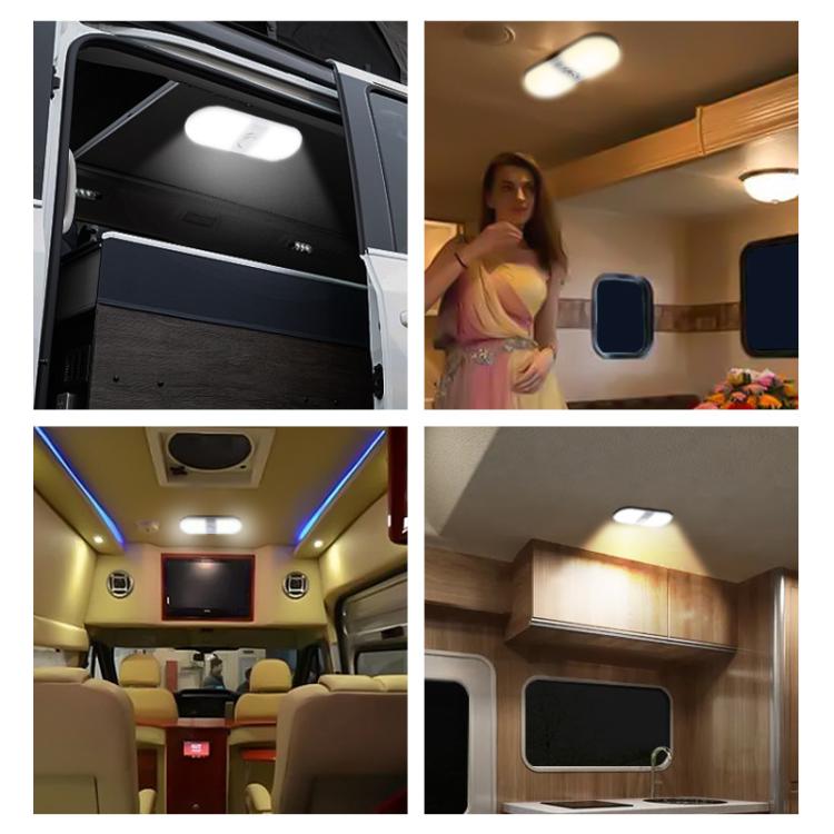 12-24V RV Light 180 LEDs 3-Color Temperature Dimmable Roof Light FC02 - Dome Lights by buy2fix | Online Shopping UK | buy2fix