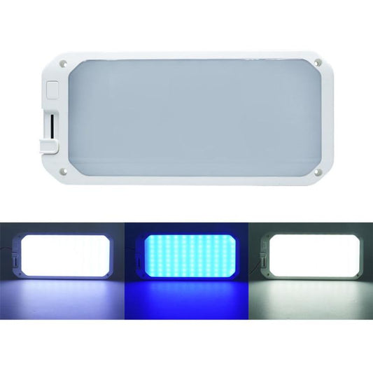 12-30V RV Light 198 LEDs 3-Color Temperature Dimmable Roof Light, Color: Blue White Light - Dome Lights by buy2fix | Online Shopping UK | buy2fix