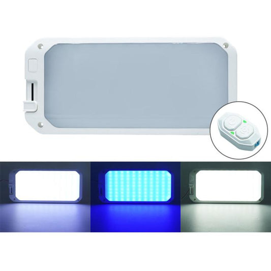 12-30V RV Light 198 LEDs 3-Color Temperature Dimmable Roof Light, Color: Blue White Light With Remote - Dome Lights by buy2fix | Online Shopping UK | buy2fix