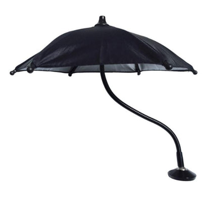 Magnetic Phone Mini Sun Protection Umbrella Parasol Diameter 9.4 inch, Metal Hose 8.3 inch(Black) - Universal Car Holders by buy2fix | Online Shopping UK | buy2fix