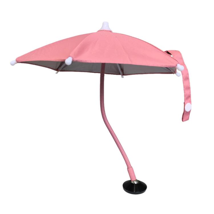 Magnetic Phone Mini Sun Protection Umbrella Parasol Diameter 9.4 inch, Metal Hose 8.3 inch(Pink) - Universal Car Holders by buy2fix | Online Shopping UK | buy2fix