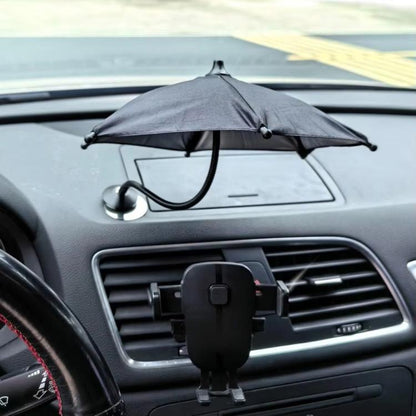 Magnetic Phone Mini Sun Protection Umbrella Parasol Diameter 9.4 inch, Metal Hose 8.3 inch(Pink) - Universal Car Holders by buy2fix | Online Shopping UK | buy2fix