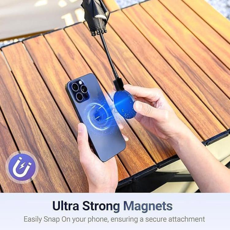 Magnetic Phon Mini Umbrella Waterproof Sunshade With Finger Ring(Blue) - Ring Holder by buy2fix | Online Shopping UK | buy2fix