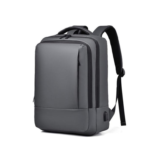 OUMANTU 2103 Large Capacity Multi-Compartment Waterproof Laptop Backpack With USB Port(Gray)