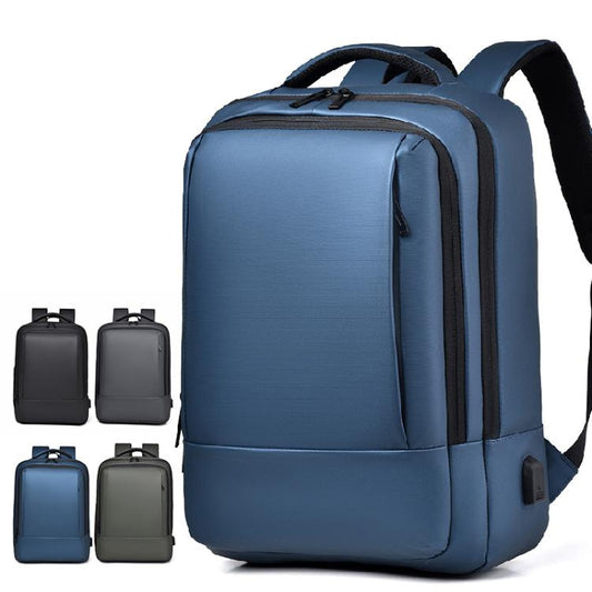 OUMANTU 2103 Large Capacity Multi-Compartment Waterproof Laptop Backpack With USB Port(Black) - Backpack by OUMANTU | Online Shopping UK | buy2fix