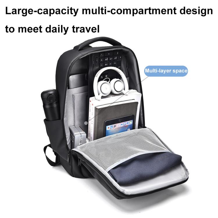 OUMANTU 2103 Large Capacity Multi-Compartment Waterproof Laptop Backpack With USB Port(Gray) - Backpack by OUMANTU | Online Shopping UK | buy2fix