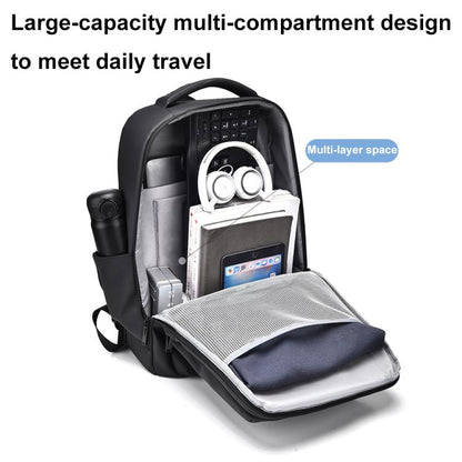 OUMANTU 2103 Large Capacity Multi-Compartment Waterproof Laptop Backpack With USB Port(Gray) - Backpack by OUMANTU | Online Shopping UK | buy2fix