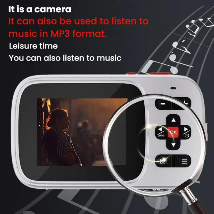 72 MP HD Digital Camera 2.4 Inch MP3 Listening Photo Video 16x Zoom DV(Rose Red) - Video Cameras by buy2fix | Online Shopping UK | buy2fix