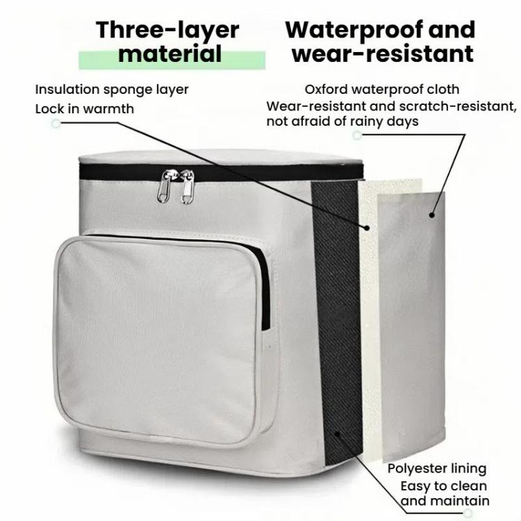 Electrical Motorcycle Waterproof Rear Backrest Hanging Bag Large Capacity Helmet Storage Bag(White) - Bags & Luggages by buy2fix | Online Shopping UK | buy2fix
