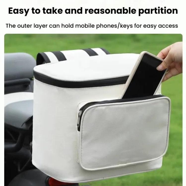 Electrical Motorcycle Waterproof Rear Backrest Hanging Bag Large Capacity Helmet Storage Bag(White) - Bags & Luggages by buy2fix | Online Shopping UK | buy2fix