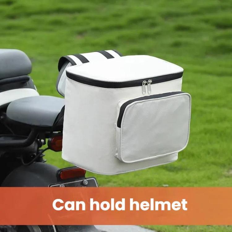 Electrical Motorcycle Waterproof Rear Backrest Hanging Bag Large Capacity Helmet Storage Bag(White) - Bags & Luggages by buy2fix | Online Shopping UK | buy2fix