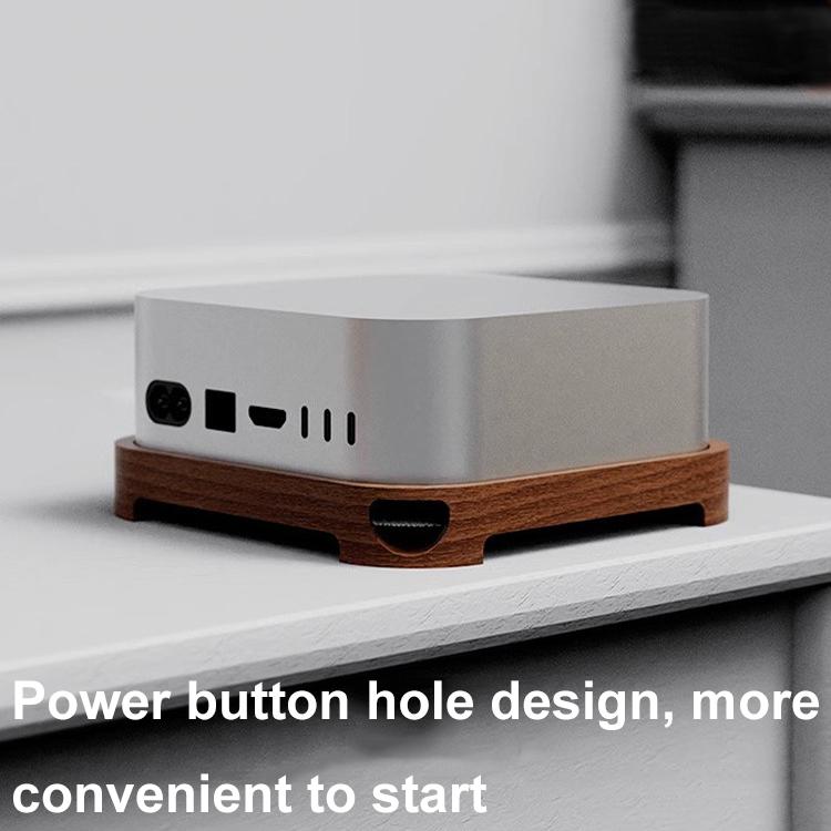 For MAC Mini M4 Wooden Desktop Host Bracket Base Heat Dissipation Rack, Spec: Beech - MINI PC Accessories & Gadgets by buy2fix | Online Shopping UK | buy2fix