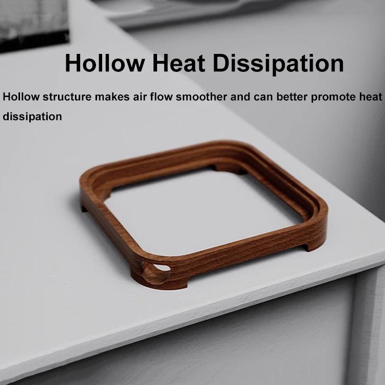 For MAC Mini M4 Wooden Desktop Host Bracket Base Heat Dissipation Rack, Spec: Walnut - MINI PC Accessories & Gadgets by buy2fix | Online Shopping UK | buy2fix