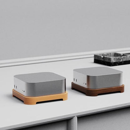 For MAC Mini M4 Wooden Desktop Host Bracket Base Heat Dissipation Rack, Spec: Walnut - MINI PC Accessories & Gadgets by buy2fix | Online Shopping UK | buy2fix