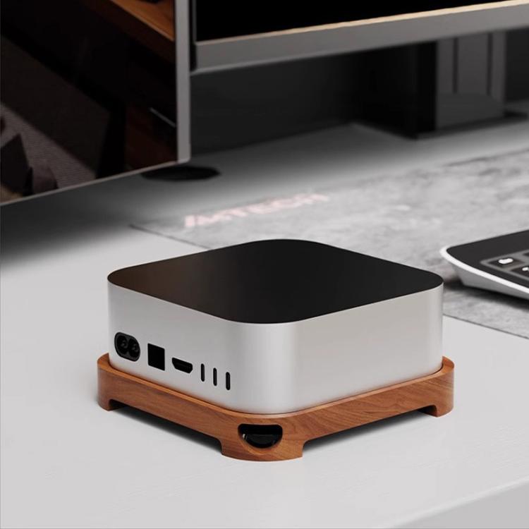 For MAC Mini M4 Wooden Desktop Host Bracket Base Heat Dissipation Rack, Spec: Beech - MINI PC Accessories & Gadgets by buy2fix | Online Shopping UK | buy2fix