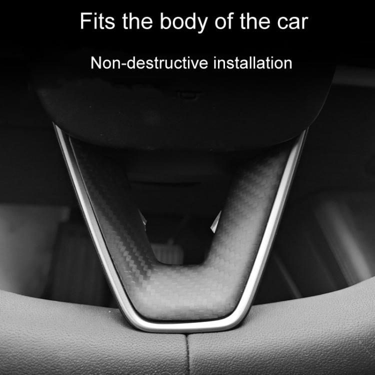 For Tesla Model 3 Car Modification Interior Carbon Fiber Steering Wheel Patch, Style: Matte - Car Interior Mouldings by buy2fix | Online Shopping UK | buy2fix