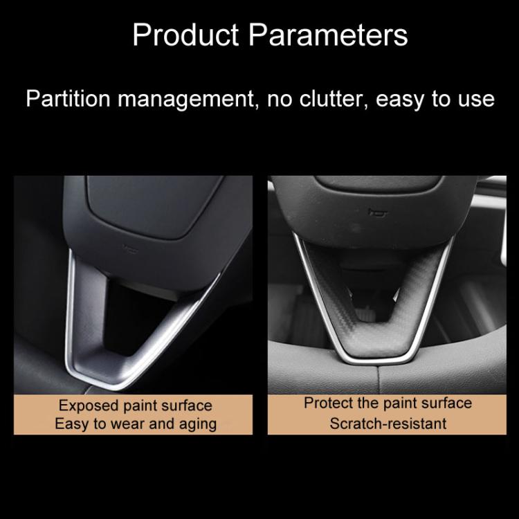 For Tesla Model 3 Car Modification Interior Carbon Fiber Steering Wheel Patch, Style: Matte - Car Interior Mouldings by buy2fix | Online Shopping UK | buy2fix