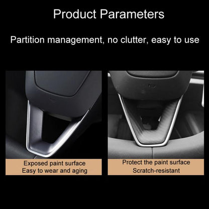 For Tesla Model 3 Car Modification Interior Carbon Fiber Steering Wheel Patch, Style: Matte - Car Interior Mouldings by buy2fix | Online Shopping UK | buy2fix