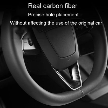 For Tesla Model 3 Car Modification Interior Carbon Fiber Steering Wheel Patch, Style: Glossy - Car Interior Mouldings by buy2fix | Online Shopping UK | buy2fix