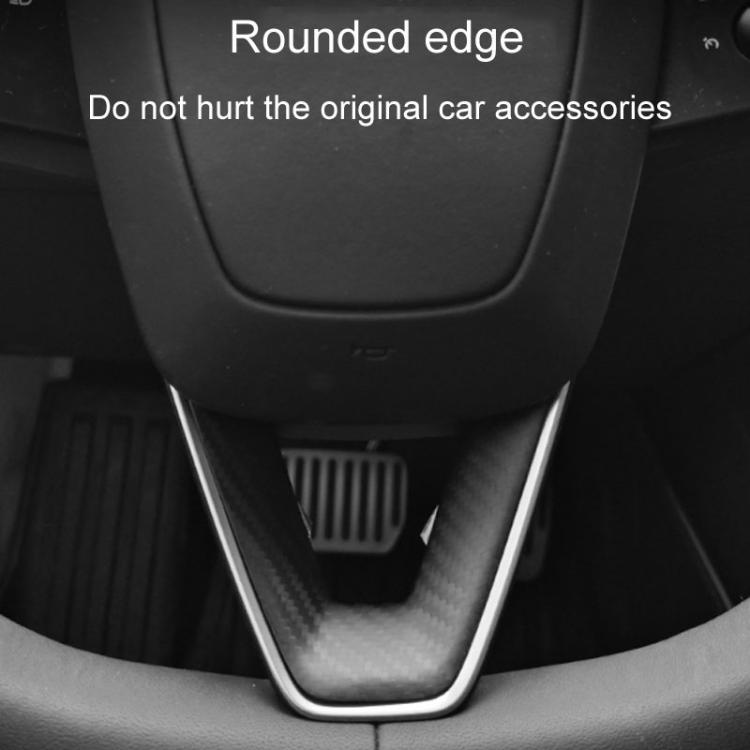 For Tesla Model 3 Car Modification Interior Carbon Fiber Steering Wheel Patch, Style: Glossy - Car Interior Mouldings by buy2fix | Online Shopping UK | buy2fix