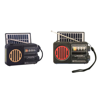322BTS Solar Multi-band Antenna FM Radio Portable Flashlight Bluetooth Speaker(Random Color Delivery) - Radio Player by buy2fix | Online Shopping UK | buy2fix