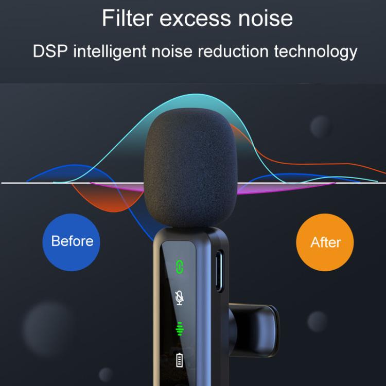 H65 3 In 1 Lavalier Wireless Microphone Outdoor Broadcast Noise Canceling Sports Camera Microphone, Style: Single Mic - Microphone by buy2fix | Online Shopping UK | buy2fix
