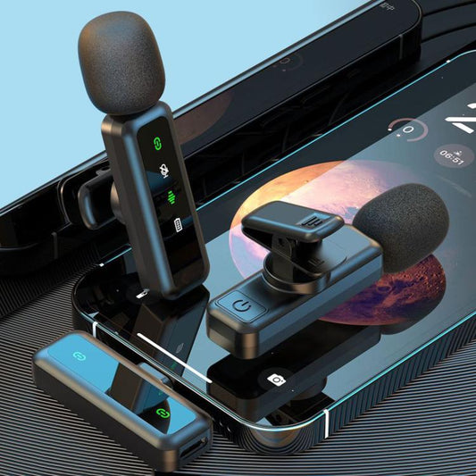 H63 Wireless Lavalier Microphone Live Shooting Audio Noise Canceling Device, Style: Dual Mic(Type-C) - Microphone by buy2fix | Online Shopping UK | buy2fix