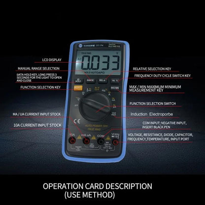 SUNSHINE DT-17N Auto Range Digital Multimeter LCD Display Tester Pen High Precision Measurement Of Capacitance Voltage Current - Digital Multimeter by SUNSHINE | Online Shopping UK | buy2fix