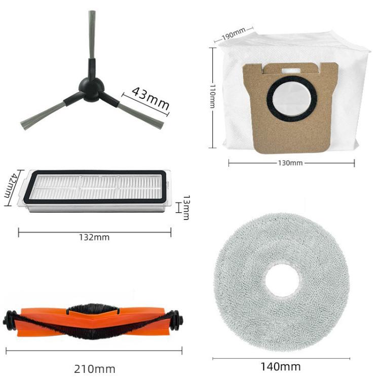 8pcs Rag For Xiaomi Robot Vacuum X20 Max Parts Accessories - For Xiaomi Accessories by buy2fix | Online Shopping UK | buy2fix