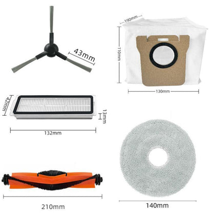 4pcs Side Brush For Xiaomi Robot Vacuum X20 Max Parts Accessories - For Xiaomi Accessories by buy2fix | Online Shopping UK | buy2fix