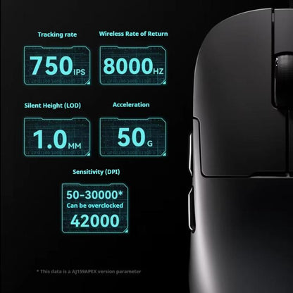 Ajazz AJ159 APEX Gaming Mouse PAW3395 Wireless Tri-Mode Lightweight With Charging Dock Mouse(Blue) - Wireless Mice by Ajazz | Online Shopping UK | buy2fix