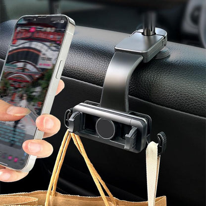 Car Rear Seat Headrest Multifunctional Rotating Telescopic Cell Phone Holder Hooks(Black) - Auto Fastener & Clips by buy2fix | Online Shopping UK | buy2fix