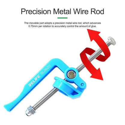 RELIFE RL-062D 5-10CC Manual Glue Tapper Cell Phone Repair Motherboard Soldering Oil Syringe Booster Tin Paste Syringe Pusher - Repair Glue Series by RELIFE | Online Shopping UK | buy2fix