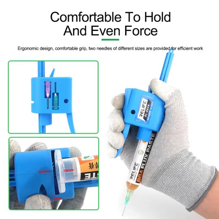 RELIFE RL-062B 30CC Manual Glue Tapper Cell Phone Repair Motherboard Soldering Oil Syringe Booster Tin Paste Syringe Pusher - Repair Glue Series by RELIFE | Online Shopping UK | buy2fix
