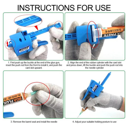 RELIFE RL-062B 30CC Manual Glue Tapper Cell Phone Repair Motherboard Soldering Oil Syringe Booster Tin Paste Syringe Pusher - Repair Glue Series by RELIFE | Online Shopping UK | buy2fix