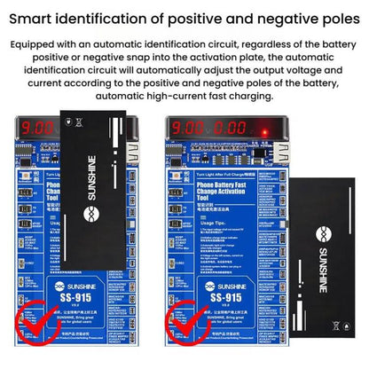SUNSHINE SS-915 For iPhone Android Mobile Phone Repair Battery Charging Activation Board V9 Battery Test Activation Board Tool - Test Tools by SUNSHINE | Online Shopping UK | buy2fix