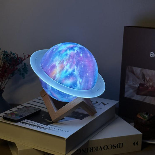 RGB Lighting Planet Shape Desktop Bluetooth Speaker Home 3D Subwoofer(Dream Star Rings) - Desktop Speaker by buy2fix | Online Shopping UK | buy2fix