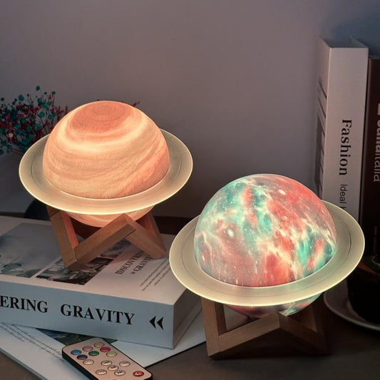 RGB Lighting Planet Shape Desktop Bluetooth Speaker Home 3D Subwoofer(Dream Star Rings) - Desktop Speaker by buy2fix | Online Shopping UK | buy2fix